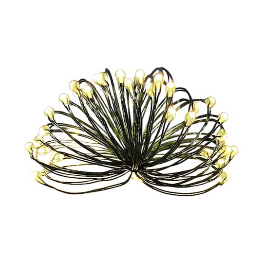 36ct. Warm White LED Bead String Lights on Green Wire by Ashland®